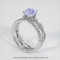2.13 Ct. Sapphire Ring, 14K White Gold 2
