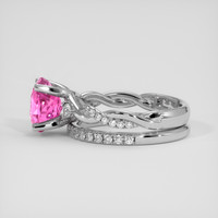 3.09 Ct. Pink Sapphire Ring, 14K White Gold 4