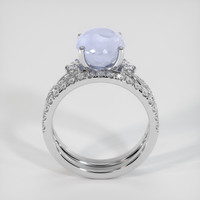 4.04 Ct. Blue Sapphire Ring, 14K White Gold 3