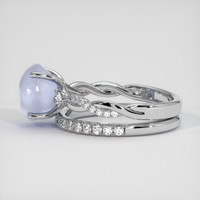 4.04 Ct. Blue Sapphire Ring, 14K White Gold 4