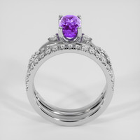 2.01 Ct. Purple Sapphire Ring, 14K White Gold 3