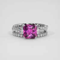 2.32 Ct. Purple Sapphire Ring, 14K White Gold 1