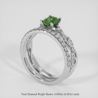 1.27 Ct. Green Sapphire Ring, 14K White Gold 2