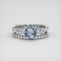 1.09 Ct. Sapphire Ring, 14K White Gold 1