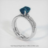2.93 Ct. Sapphire Ring, 14K White Gold 2
