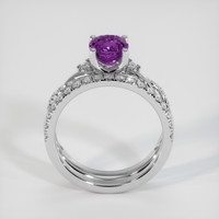 2.16 Ct. Purple Sapphire Ring, 14K White Gold 3