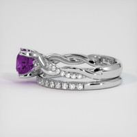 2.16 Ct. Purple Sapphire Ring, 14K White Gold 4