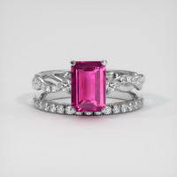 2.04 Ct. Pink Sapphire Ring, 14K White Gold 1