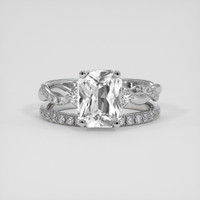 3.51 Ct. White Sapphire Ring, 14K White Gold 1