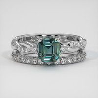 1.09 Ct. Sapphire Ring, 14K White Gold 1