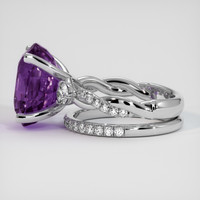 8.00 Ct. Sapphire Ring, 14K White Gold 4