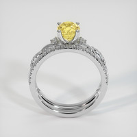 1.53 Ct. Yellow Sapphire Ring, 14K White Gold 3