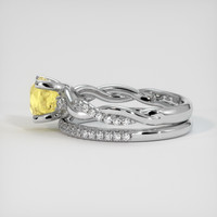 1.53 Ct. Yellow Sapphire Ring, 14K White Gold 4