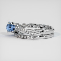 1.31 Ct. Sapphire Ring, 18K White Gold 4