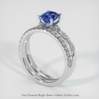1.58 Ct. Sapphire Ring, 18K White Gold 2