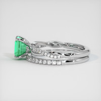 0.87 Ct. Emerald Ring, 18K White Gold 4