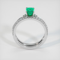 0.81 Ct. Emerald Ring, 18K White Gold 3