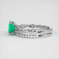 0.81 Ct. Emerald Ring, 18K White Gold 4