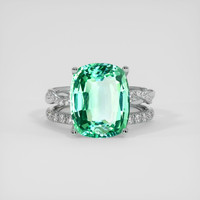 6.14 Ct. Emerald Ring, 18K White Gold 1
