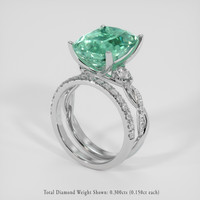 6.14 Ct. Emerald Ring, 18K White Gold 2