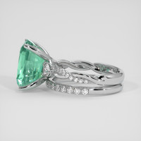 6.14 Ct. Emerald Ring, 18K White Gold 4