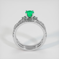 0.48 Ct. Emerald Ring, 18K White Gold 3