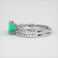 0.91 Ct. Emerald Ring, 18K White Gold 4