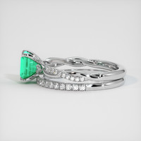 0.93 Ct. Emerald Ring, 18K White Gold 4