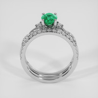1.13 Ct. Emerald Ring, 18K White Gold 3