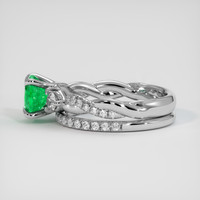 1.02 Ct. Emerald Ring, 18K White Gold 4