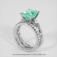 3.42 Ct. Emerald Ring, 18K White Gold 2