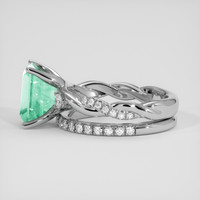 3.42 Ct. Emerald Ring, 18K White Gold 4