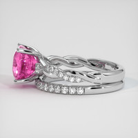 3.13 Ct. Pink Sapphire Ring, 18K White Gold 4