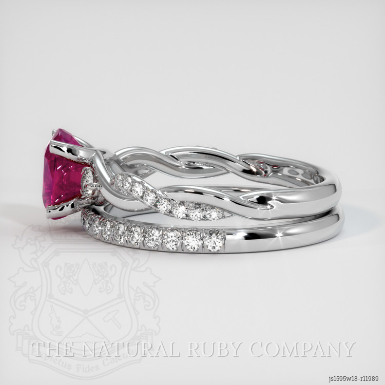 Pink Sapphire Infinity Promise Ring For Women In 18K White Gold