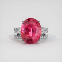 12.46 Ct. Ruby Ring, 18K White Gold 1