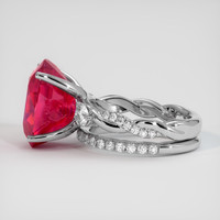 12.46 Ct. Ruby Ring, 18K White Gold 4