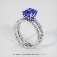 5.07 Ct. Sapphire Ring, 18K White Gold 2