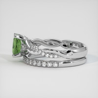 0.87 Ct. Sapphire Ring, 18K White Gold 4