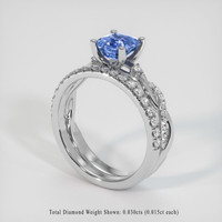 1.33 Ct. Sapphire Ring, 18K White Gold 2