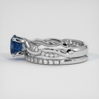 1.27 Ct. Blue Sapphire Ring, 18K White Gold 4