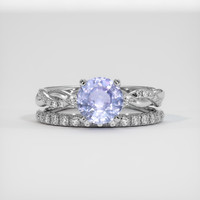 2.13 Ct. Sapphire Ring, 18K White Gold 1