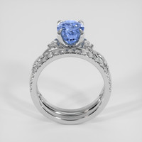 2.57 Ct. Blue Sapphire Ring, 18K White Gold 3