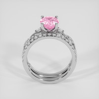 2.16 Ct. Pink Sapphire Ring, 18K White Gold 3