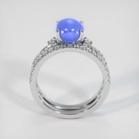 3.60 Ct. Bluish Purple Sapphire Ring, 18K White Gold 3