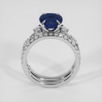 2.70 Ct. Blue Sapphire Ring, 18K White Gold 3