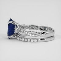 2.70 Ct. Blue Sapphire Ring, 18K White Gold 4