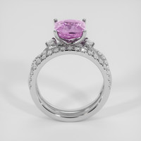 2.50 Ct. Purplish Pink Sapphire Ring, 18K White Gold 3