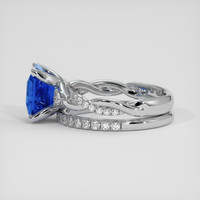 3.04 Ct. Blue Sapphire Ring, 18K White Gold 4