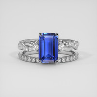 2.26 Ct. Blue Sapphire Ring, 18K White Gold 1
