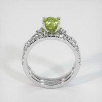 2.02 Ct. Green Sapphire Ring, 18K White Gold 3